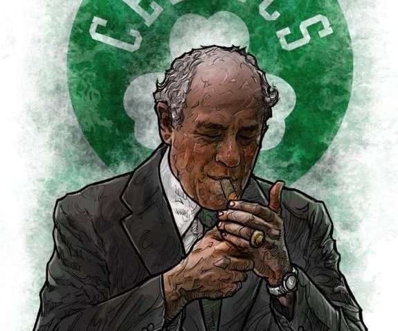 Red Auerbach Photo Smoke Cigar 11x14 - New England Picture